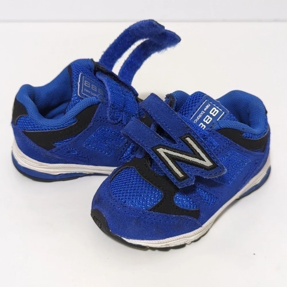 New Balance 888 blue suede sneakers toddler size 4 EU 20 - Picture 8 of 9